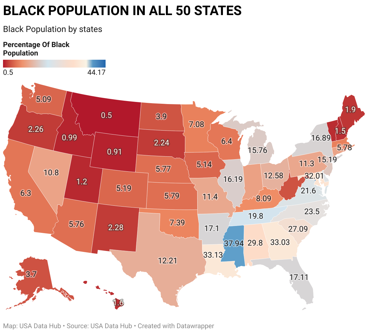 Black Population By State 2024 USA Data Hub