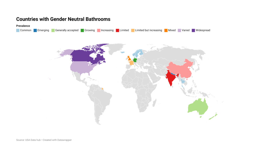 gender neutral bathroom countries